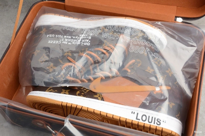 Bmlin shoes Off-Louis OW Air AJ1 x AQ0818-158 1 Jordan 0818